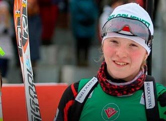 Дарья Блашко участвует в соревнованиях по лыжным гонкам в Швеции