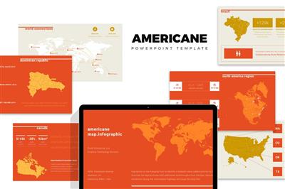 Americane Powerpoint of American Region Map