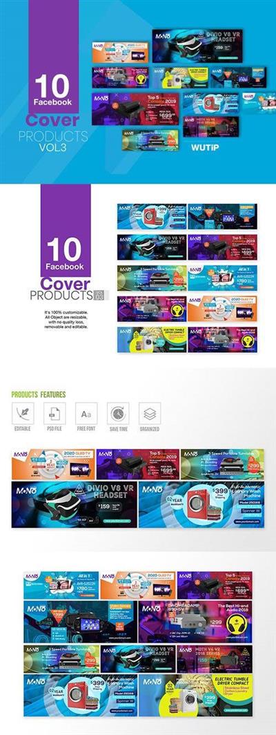 10 Facebook Cover - Products Vol 03