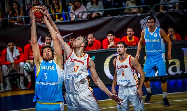 Мужская сборная Украины по баскетболу уступила Испании в матче отбора на ЧМ-2019