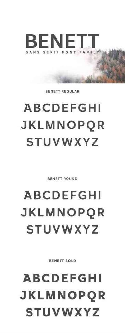 Benett Sans Serif Font Family 3213956