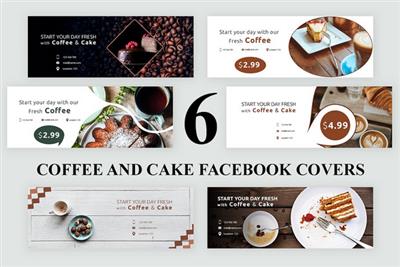 CreativeMarket - Coffee and Cake Facebook Covers - SK 3192462