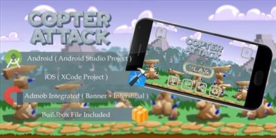 CodeSter - Copter Attack v1.0 - Buildbox Template - 6003