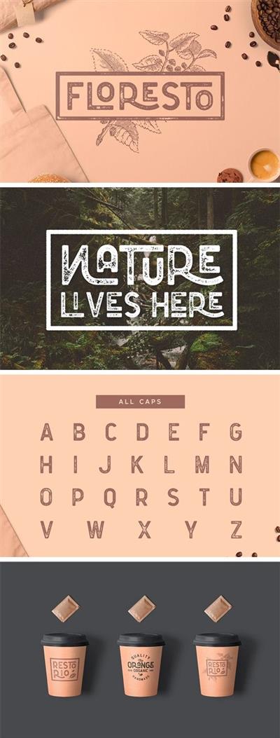 The Florest Textured Font Family