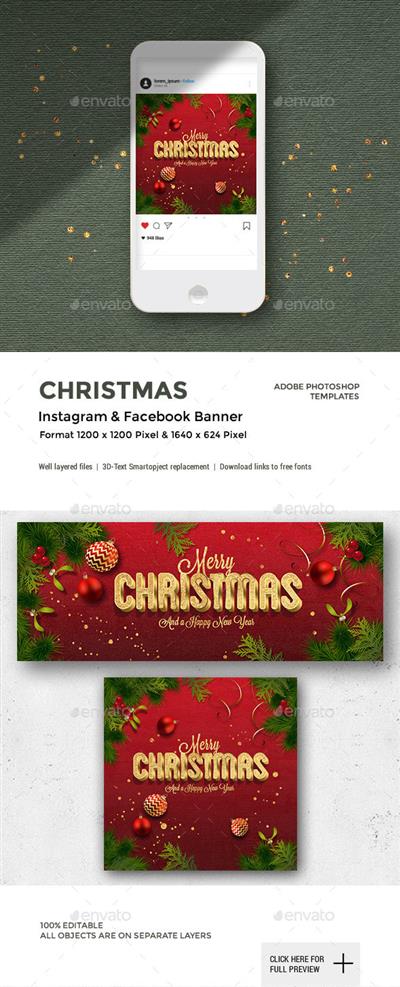 Christmas Facebook and Instagram Banner 22902441