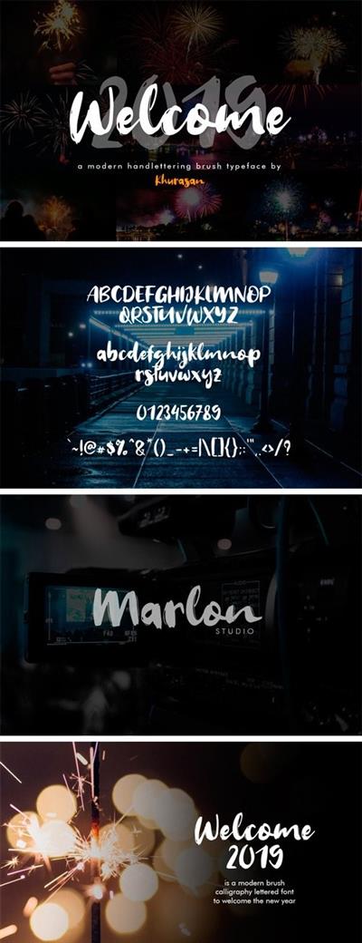 Welcome 2019 Brush Font