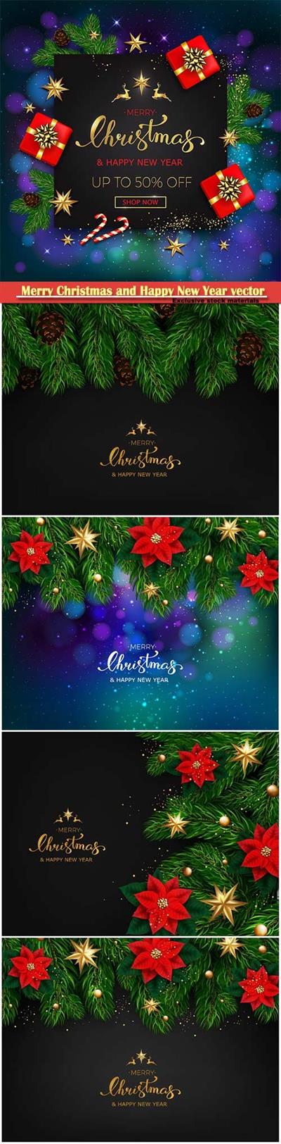 2019 Merry Christmas and Happy New Year vector design # 5