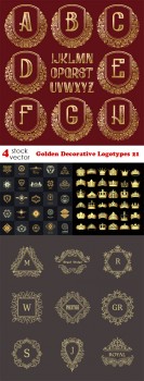 Vectors - Golden Decorative Logotypes 21