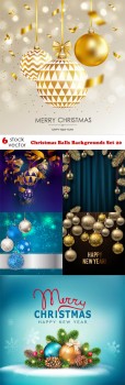 Vectors - Christmas Balls Backgrounds Set 20
