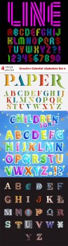 Vectors - Creative Colorful Alphabets Set 6