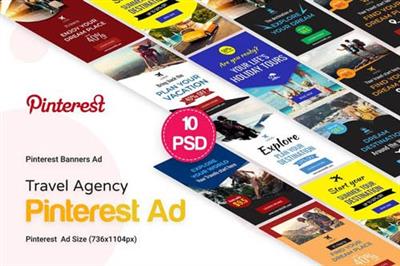 Travel Agency Pinterest Ad - RXU4TM