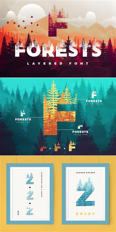 Forests Layered Font 3106851