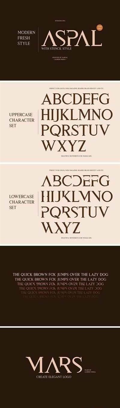 Aspal Typeface Font 988614
