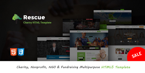 ThemeForest - Rescue v1.0 - Charity, Nonprofit, NGO & Fundraising Multipurpose HTML5 Template - 20435114
