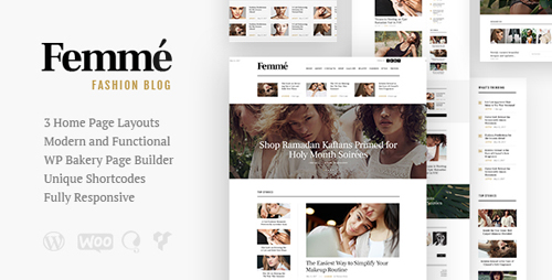 ThemeForest - Femme v1.2.0 - An Online Magazine & Fashion Blog WordPress Theme - 21395146