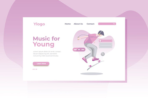 Music for Young Landing Page Illustration