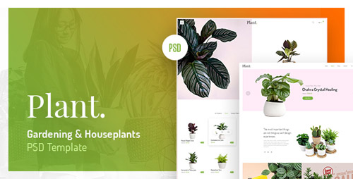 ThemeForest - Plant v1.0 - Gardening Houseplants PSD+SKETCH Template - 21027611