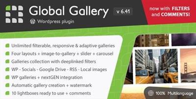 CodeCanyon - Global Gallery v6.41 - Wordpress Responsive Gallery - 3310108