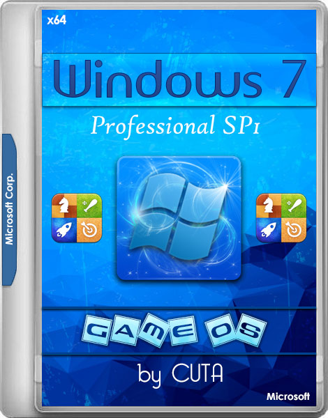 Windows 7 Professional SP1 Game OS 2.1 by CUTA (x64) (2019) =Rus=