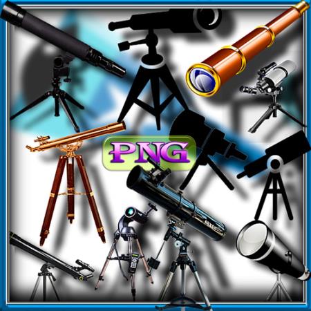 Png клип-арты - Телескопы
