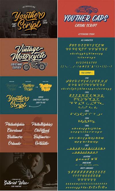 Youther Brush - Layered Font Duo 3125776