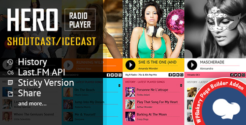 CodeCanyon - Hero - Shoutcast and Icecast Radio Player for WPBakery Page Builder v1.6.8.0 - 19435685