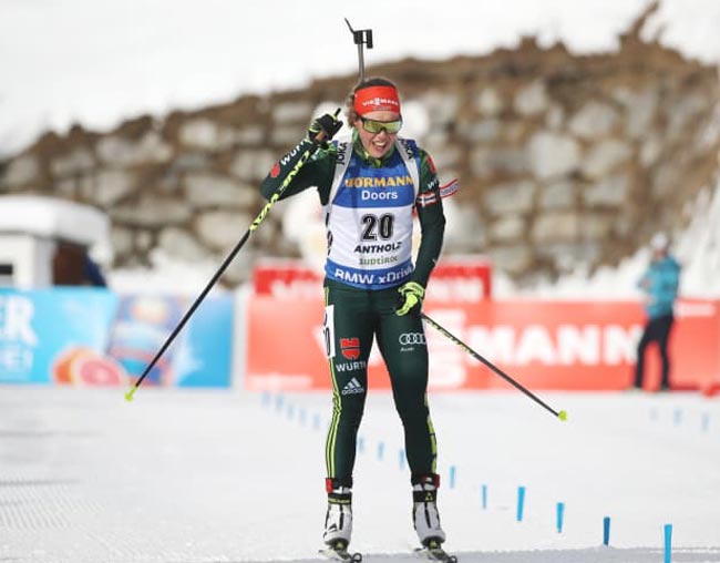 Лаура Дальмайер выиграла масс-старт на этапе Кубка мира в Антхольце