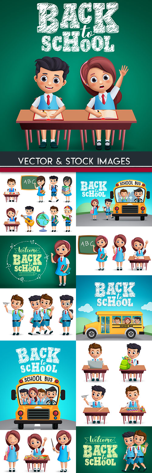 Back to school and accessories element illustration 19