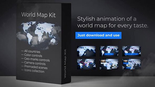 World-Map Presentation - Project for After Effects (Videohive)
