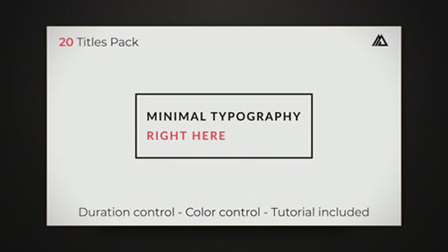 Elegant Minimal Titles Pack - Project for After Effects (Videohive)