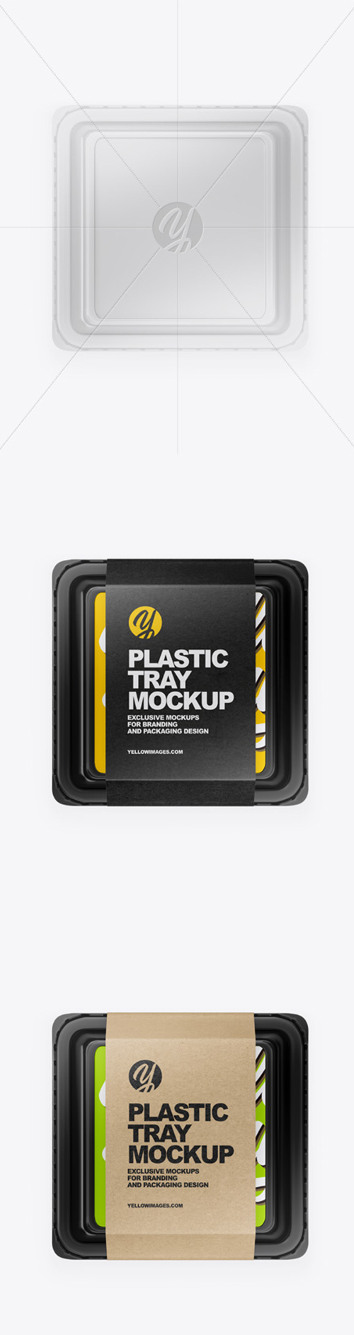Plastic Tray with Paper Label Mockup 42986 TIF