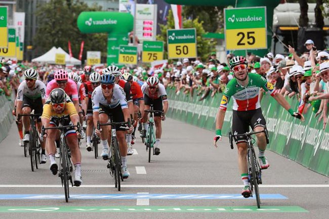 Итальянец Вивиани выиграл четвертый этап велогонки «Тур Швейцарии»