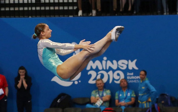 Украина выиграла серебро в синхронных прыжках на батуте на Европейских играх