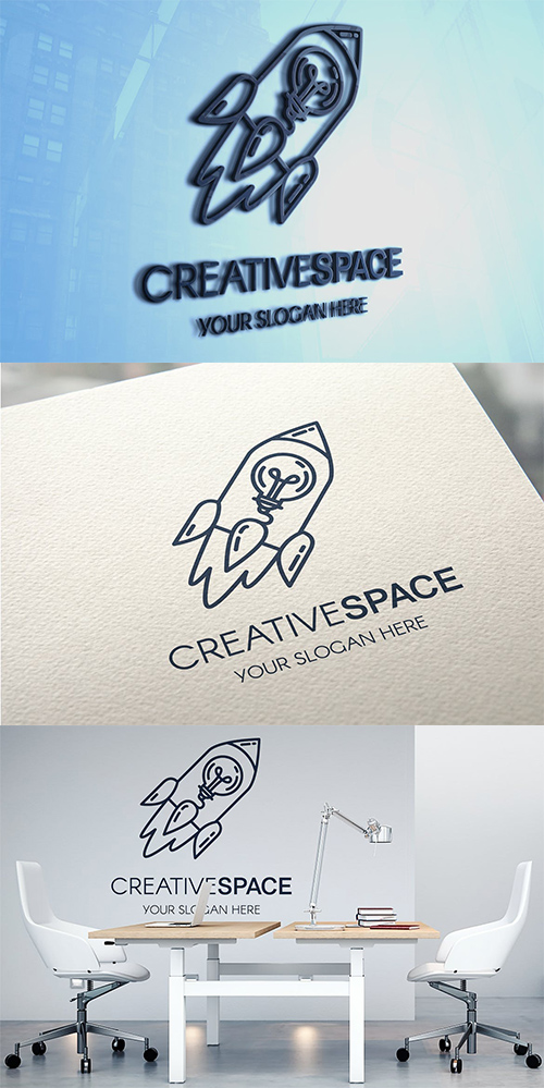 Creative Idea With Rocket Logo