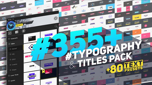 Big Pack of Typography | Atom - Project for After Effects & Script (Videohive)