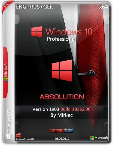 Windows 10 Pro 1903 Absolution by Mirkec (x64) (2019) =Eng/Rus/Ger=