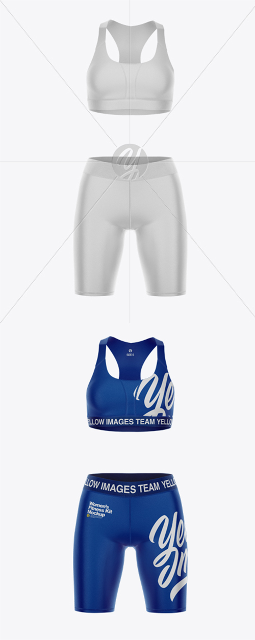 Women's Fitness Kit Mockup - Front View 42404