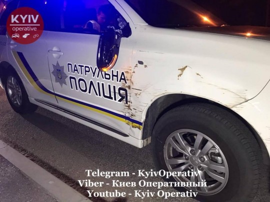 В Киеве приключилось пьяное ДТП с участием патрульных(фото, видео)