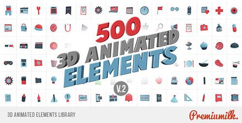 3D Animated Elements Library - Project for After Effects (Videohive)