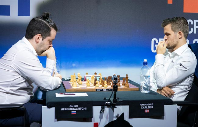 Grand Chess Tour. 2-й этап. Карлсен обыграл Непомнящего в 7-м туре и стал единоличным лидером