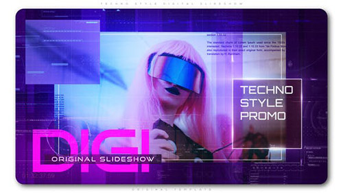 Techno Style Digital Slideshow - Project for After Effects (Videohive)