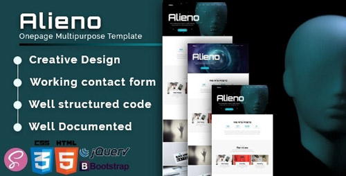 ThemeForest - Alieno v1.0 - Onepage Multipurpose Template - 23914425