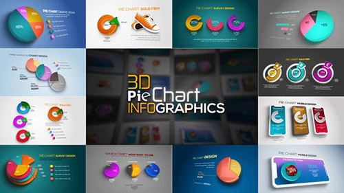 3D Pie Chart Infographics - Project for After Effects (Videohive) 