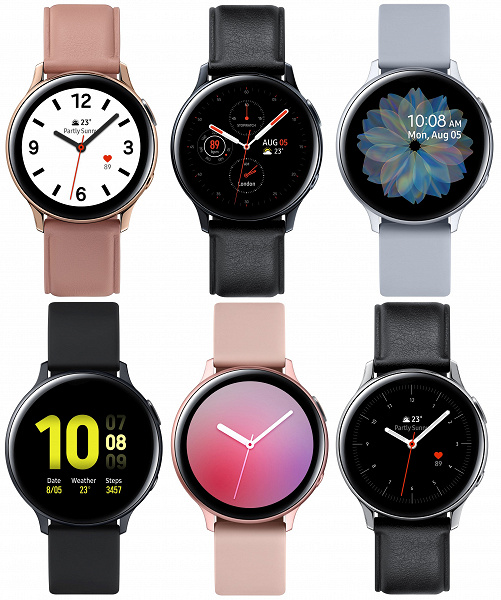 Галерка дня: башковитые часы Samsung Galaxy Watch Active 2 в двух размерах и с неодинаковыми материалами ремешков