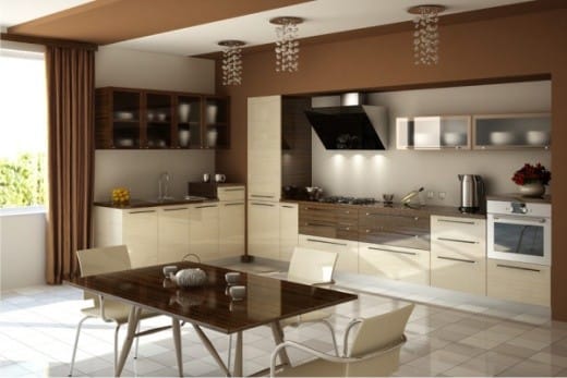 Интерьер кухни в стиле модерн дизайн, отделка, декор (фото)