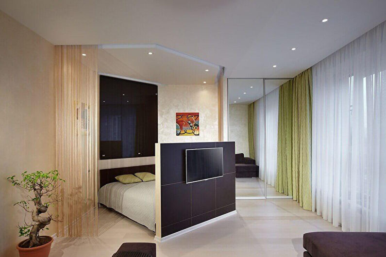 Дизайн спальни-гостиной (73 фото) идеи интерьера гостиной, совмещенной со спальней