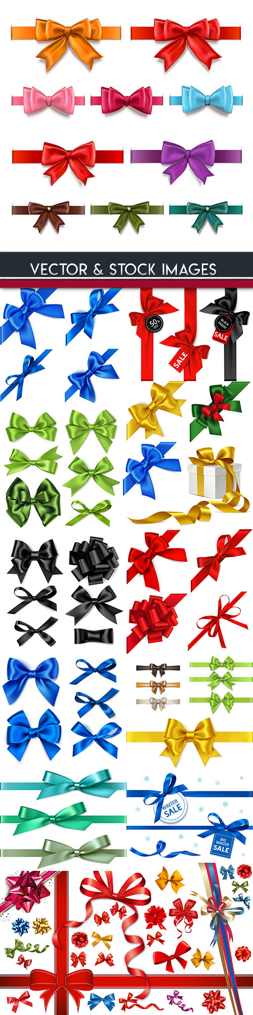 Decorative bow bright and color design collection 10