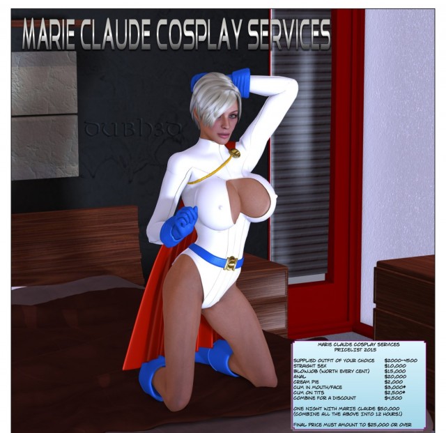 Marie Claude - Cosplay Threesome - Dubh3D