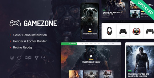 ThemeForest - Gamezone v1.1 - Video Gaming Blog & Esports Store WordPress Theme - 21617775