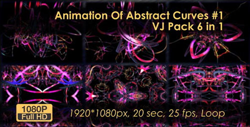 Animation VJ Pack Of Abstract Curves - Motion Graphics (Videohive)